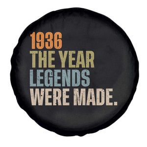 90th Birthday Gift For Men Spare Tire Cover Vintage 1936 90 Years Old Birthday TS10 Print Your Wear