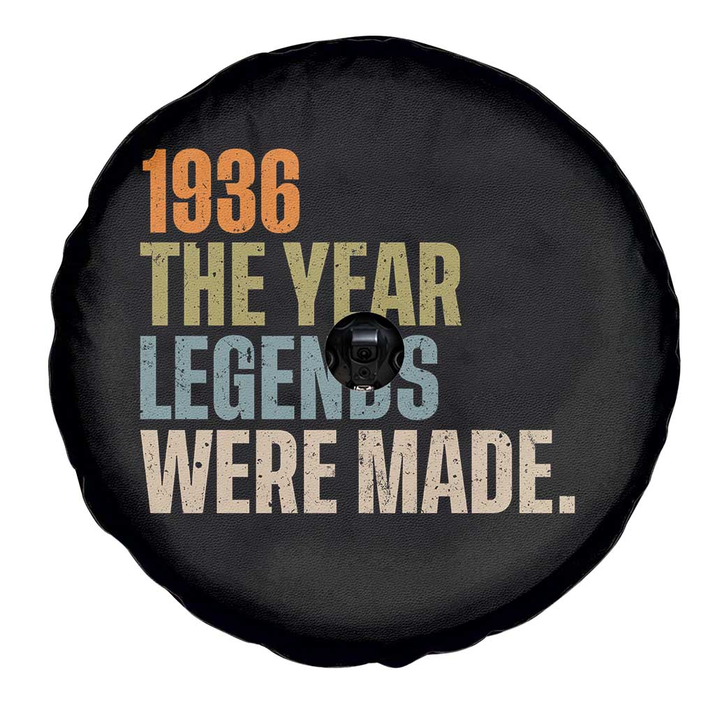 90th Birthday Gift For Men Spare Tire Cover Vintage 1936 90 Years Old Birthday TS10 Print Your Wear