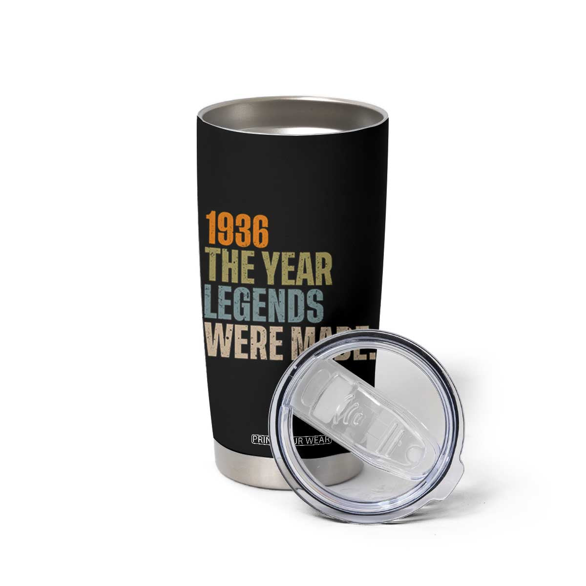 90th Birthday Gift For Men Tumbler Cup Vintage 1936 90 Years Old Birthday TS10 Print Your Wear