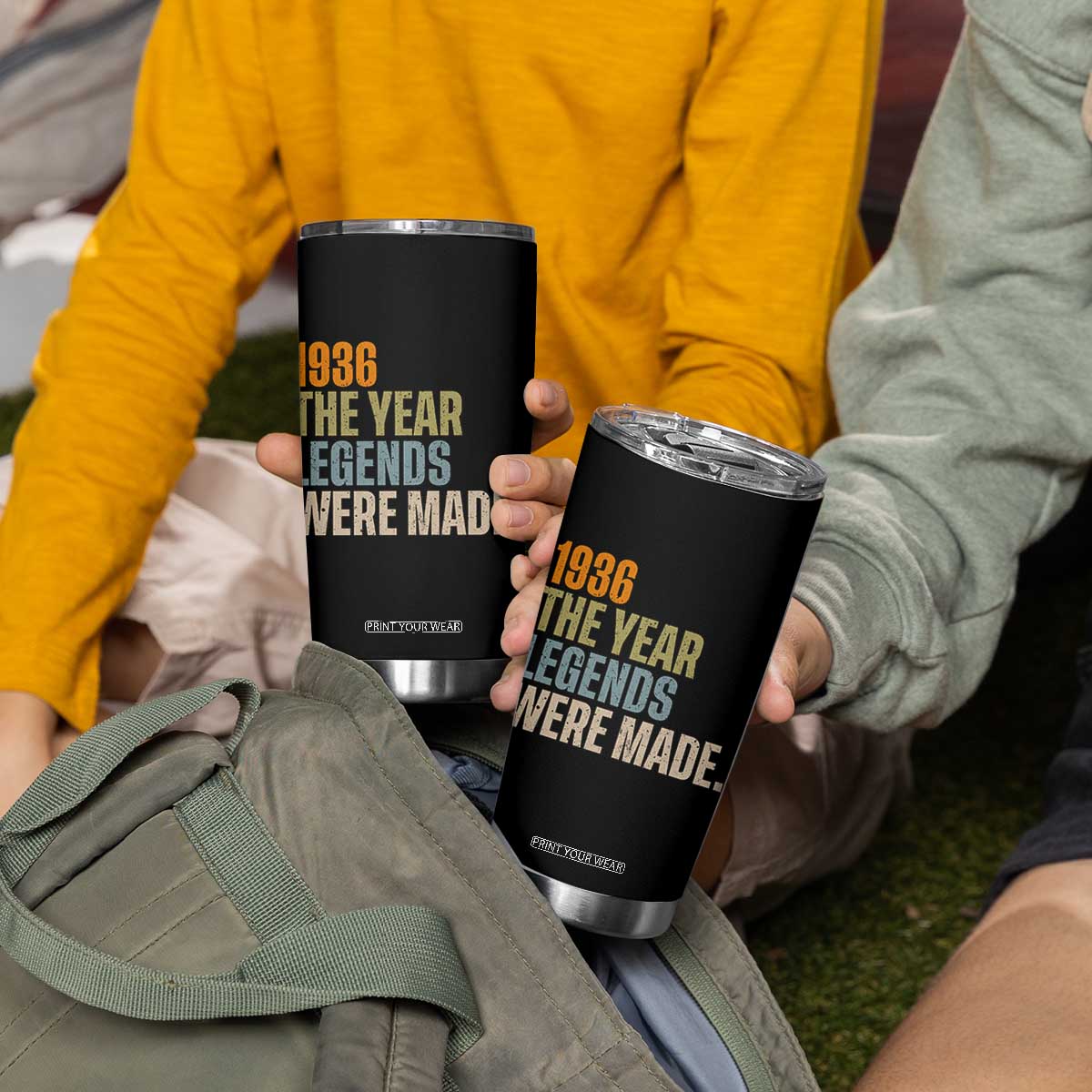 90th Birthday Gift For Men Tumbler Cup Vintage 1936 90 Years Old Birthday TS10 Print Your Wear
