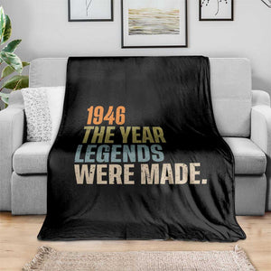 80th Birthday Gift For Men Throw Blanket Vintage 1946 80 Years Old Birthday TS10 Print Your Wear