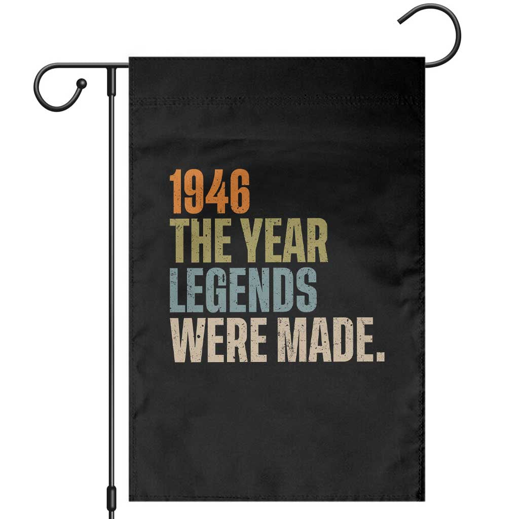 80th Birthday Gift For Men Garden Flag Vintage 1946 80 Years Old Birthday TS10 Black Print Your Wear