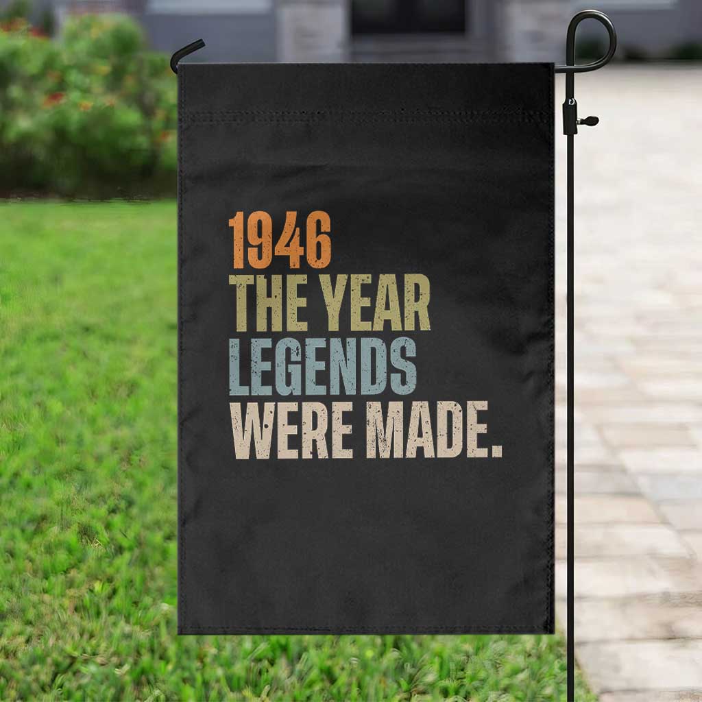 80th Birthday Gift For Men Garden Flag Vintage 1946 80 Years Old Birthday TS10 Print Your Wear