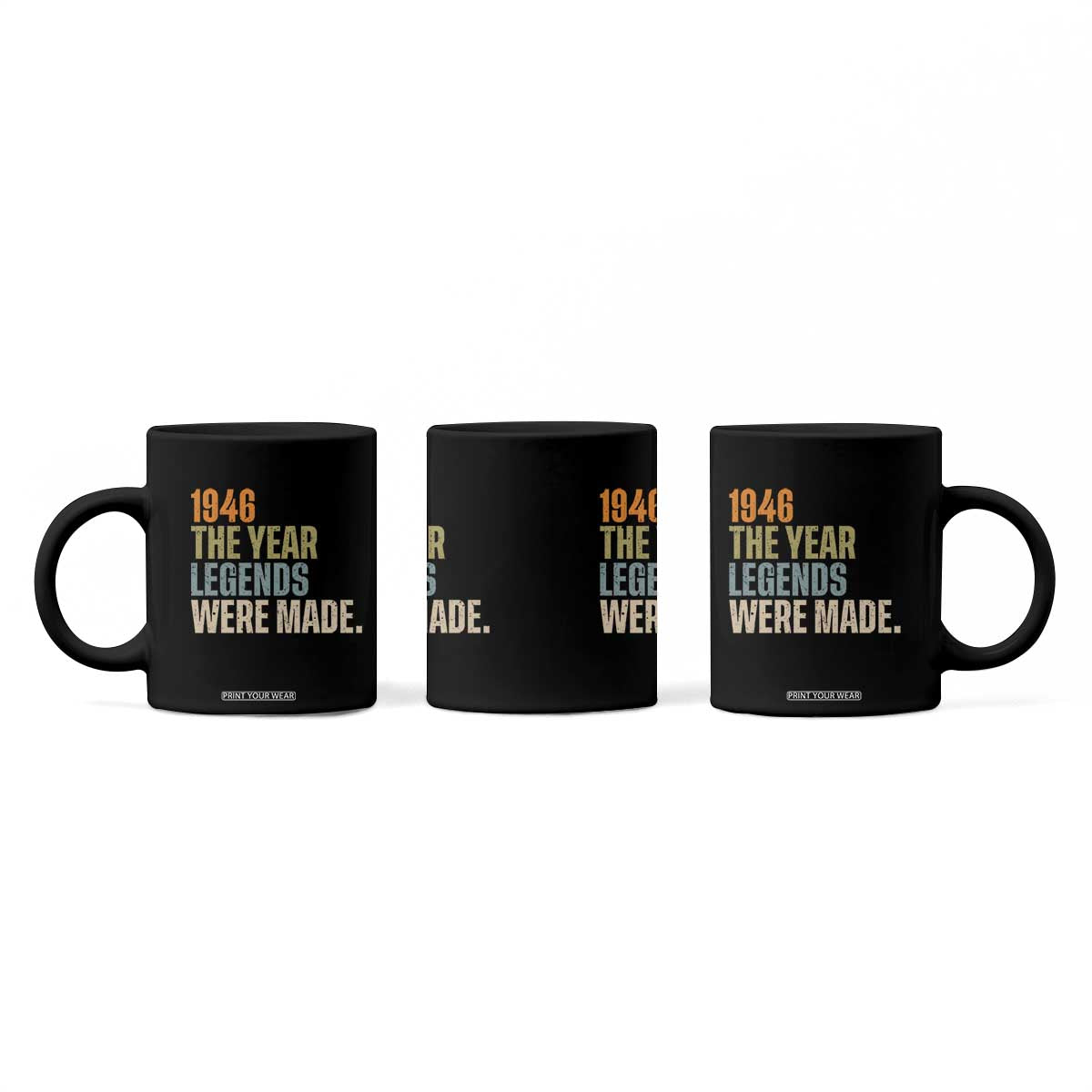 80th Birthday Gift For Men Coffee Mug Vintage 1946 80 Years Old Birthday TS10 Print Your Wear