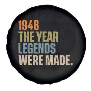 80th Birthday Gift For Men Spare Tire Cover Vintage 1946 80 Years Old Birthday TS10 Print Your Wear