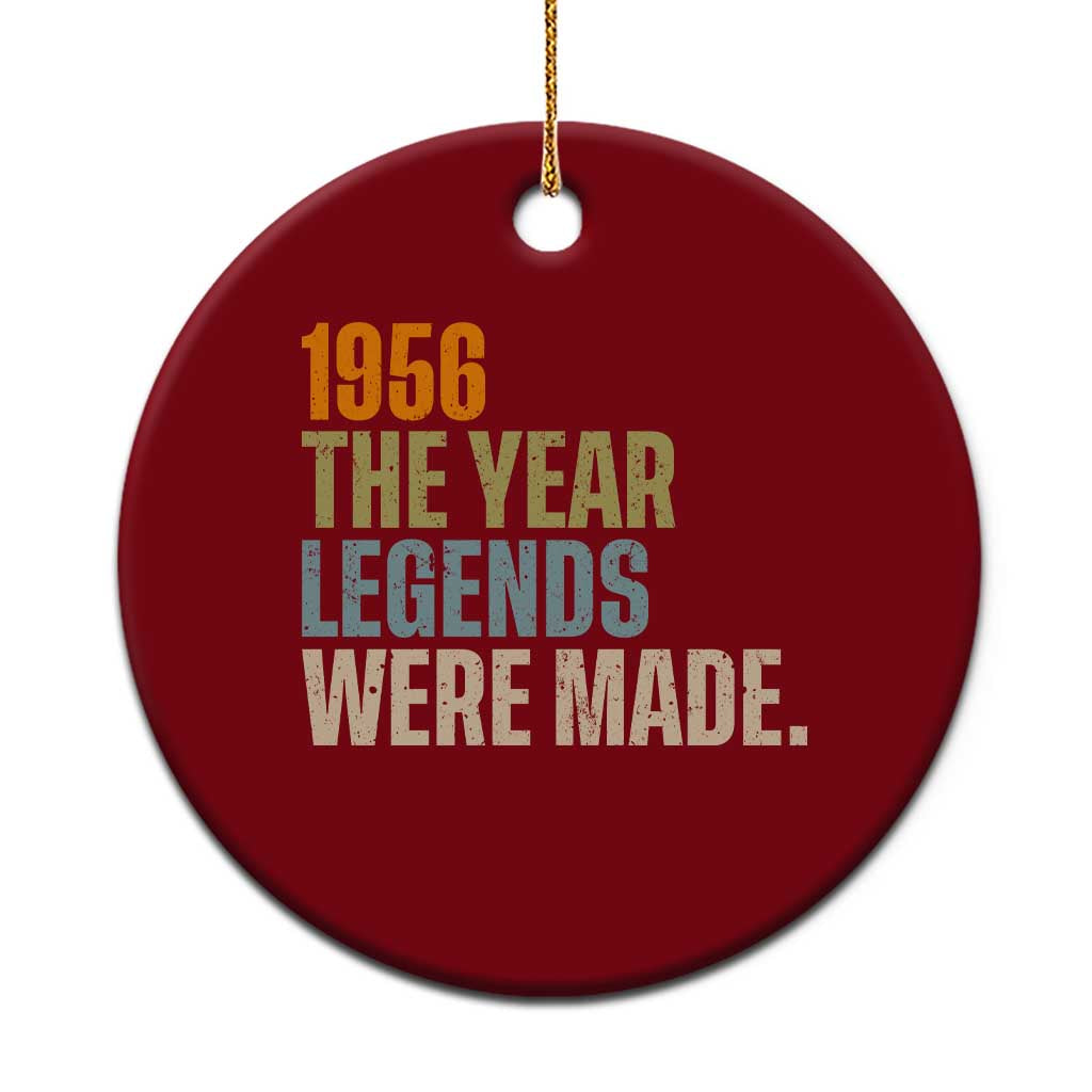70th Birthday Gift For Men Ceramic Ornament Vintage 1956 70 Years Old Birthday TS10 1pc Red Print Your Wear