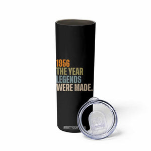 70th Birthday Gift For Men Skinny Tumbler Vintage 1956 70 Years Old Birthday TS10 Print Your Wear