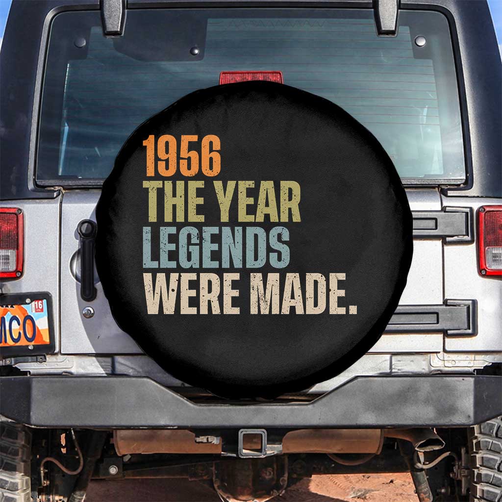 70th Birthday Gift For Men Spare Tire Cover Vintage 1956 70 Years Old Birthday TS10 No hole Black Print Your Wear