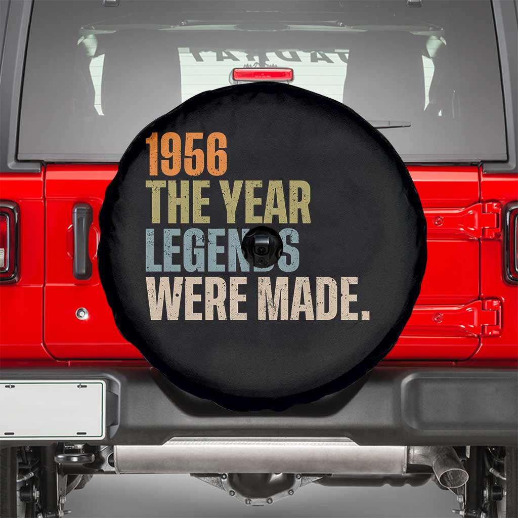 70th Birthday Gift For Men Spare Tire Cover Vintage 1956 70 Years Old Birthday TS10 Black Print Your Wear