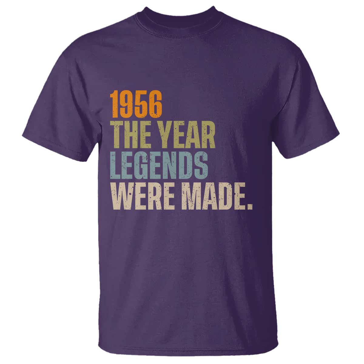 70th Birthday Gift For Men T Shirt Vintage 1956 70 Years Old Birthday TS10 Purple Print Your Wear