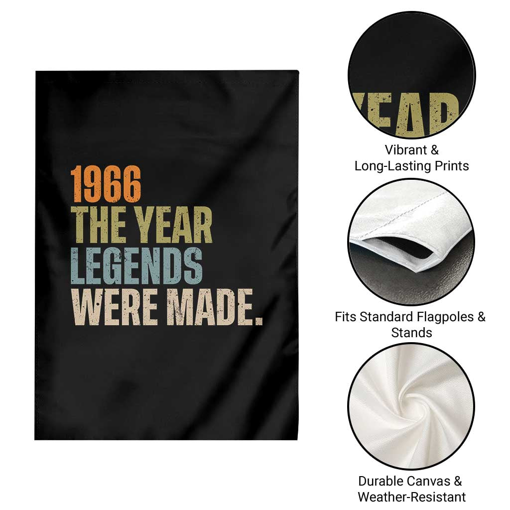 60th Birthday Gift For Men Garden Flag Vintage 1966 60 Years Old Birthday TS10 Print Your Wear