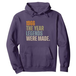 60th Birthday Gift For Men Hoodie Vintage 1966 60 Years Old Birthday TS10 Purple Print Your Wear
