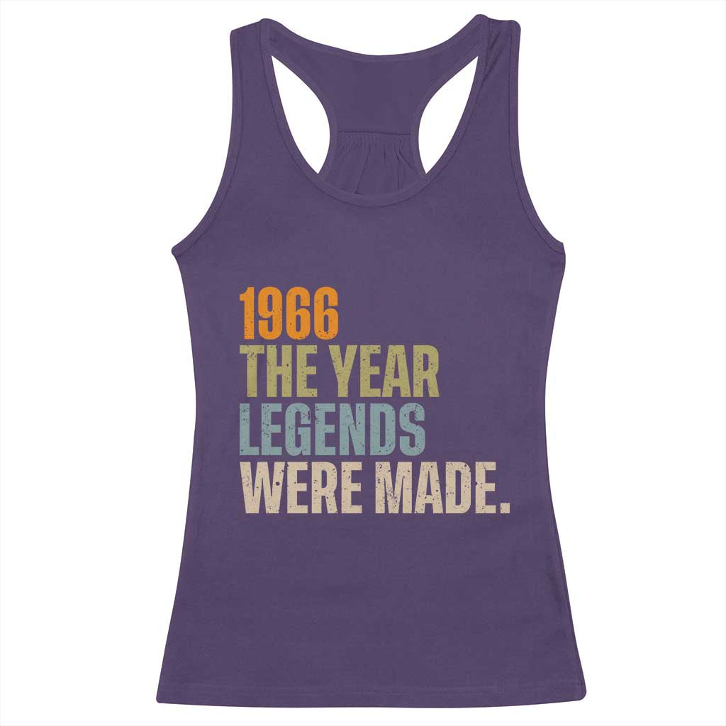 60th Birthday Gift For Men Racerback Tank Top Vintage 1966 60 Years Old Birthday TS10 Purple Print Your Wear