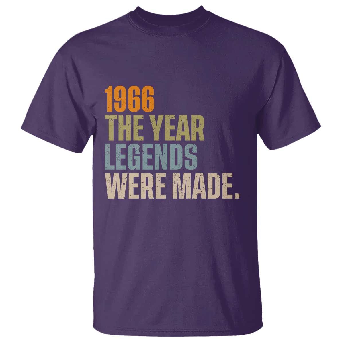 60th Birthday Gift For Men T Shirt Vintage 1966 60 Years Old Birthday TS10 Purple Print Your Wear