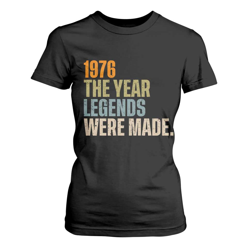 50th Birthday Gift For Men T Shirt For Women Vintage 1976 50 Years Old Birthday TS10 Black Print Your Wear