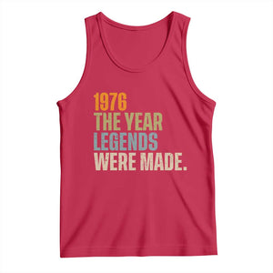 50th Birthday Gift For Men Tank Top Vintage 1976 50 Years Old Birthday TS10 Red Print Your Wear