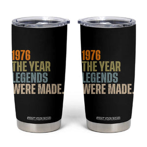 50th Birthday Gift For Men Tumbler Cup Vintage 1976 50 Years Old Birthday TS10 Black Print Your Wear