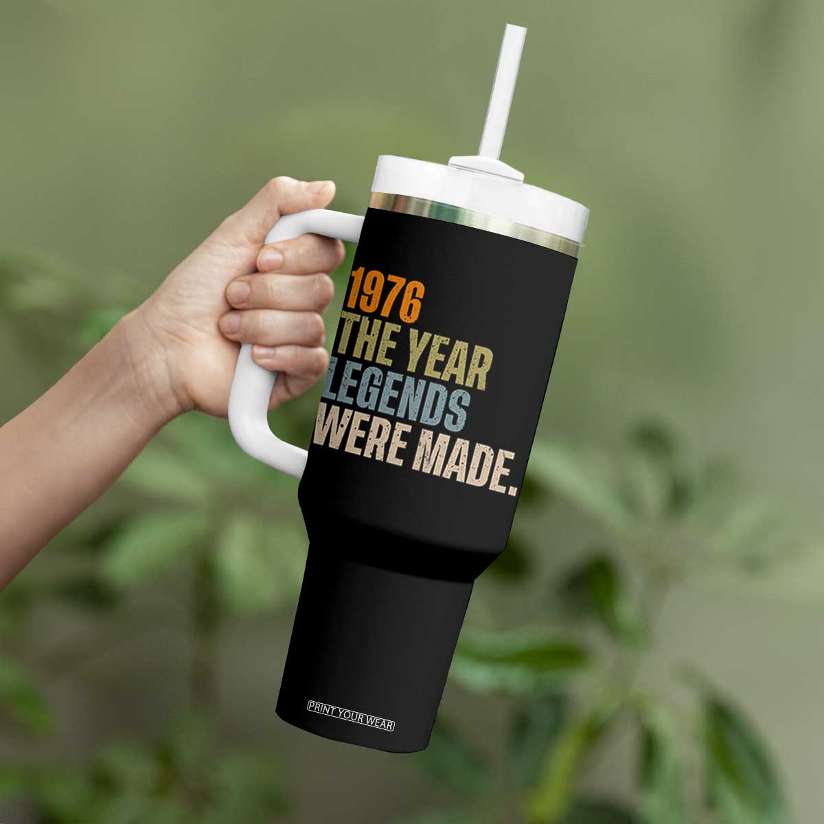 50th Birthday Gift For Men Tumbler With Handle Vintage 1976 50 Years Old Birthday TS10 Print Your Wear
