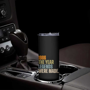 40th Birthday Gift For Men Skinny Tumbler Vintage 1986 40 Years Old Birthday TS10 Print Your Wear