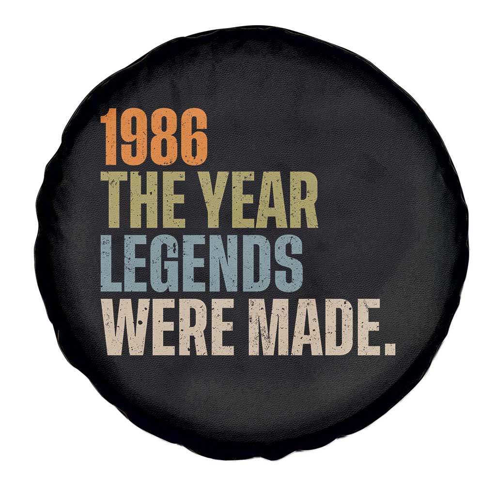 40th Birthday Gift For Men Spare Tire Cover Vintage 1986 40 Years Old Birthday TS10 Print Your Wear