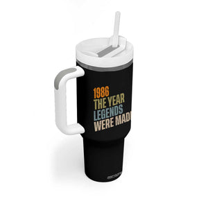 40th Birthday Gift For Men Tumbler With Handle Vintage 1986 40 Years Old Birthday TS10 Print Your Wear