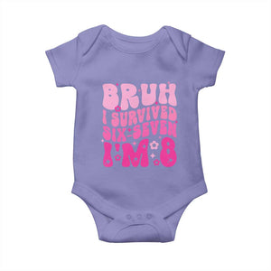 8th Birthday Girls Baby Onesie Bruh I Survived 67 Im 8 Year Old Six Seven TS10 Violet Print Your Wear