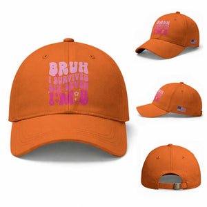 8th Birthday Girls Baseball Cap Bruh I Survived 67 Im 8 Year Old Six Seven TS10 Baseball Cap Universal Fit Orange Print Your Wear