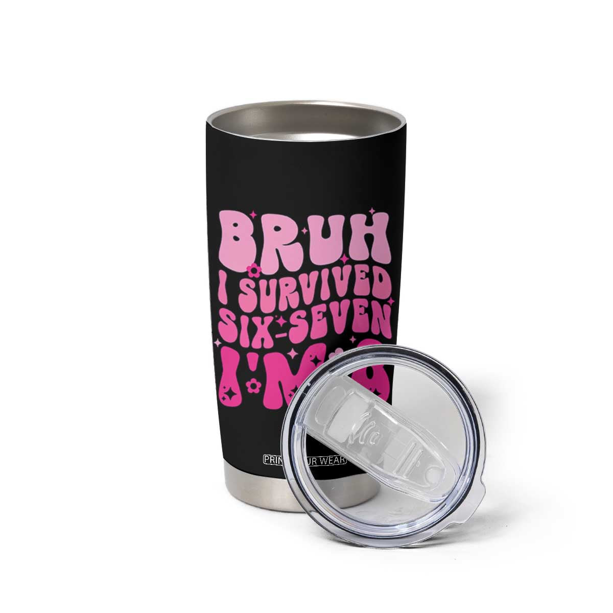 8th Birthday Girls Tumbler Cup Bruh I Survived 67 Im 8 Year Old Six Seven TS10 Print Your Wear