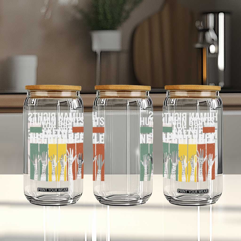 Human Rights Glass Can Are Not Negotiable Retro Equality Statement TS10 Print Your Wear