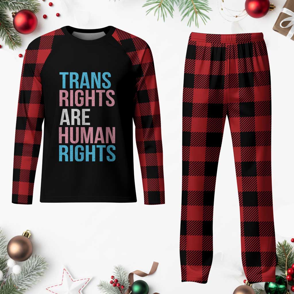 Trans Rights Plaid Pajama Set Human Rights Transgender Pride Gender Equality TS10 Buffalo Plaid Print Your Wear