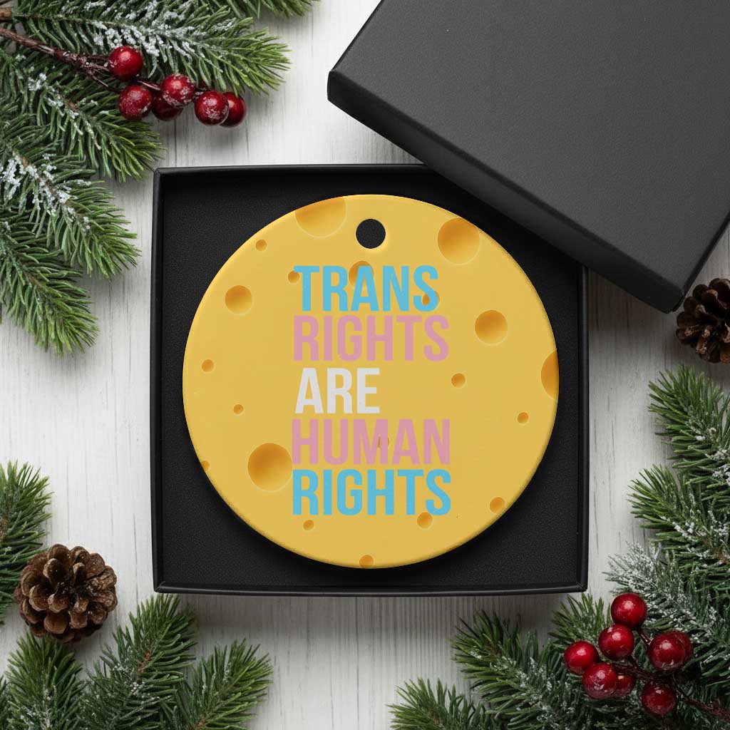Trans Rights Ceramic Ornament Human Rights Transgender Pride Gender Equality TS10 1pc Yellow Cheese Print Your Wear