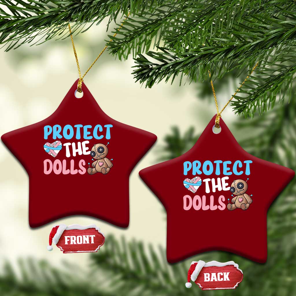 Protect The Dolls Ceramic Ornament Transgender Trans Pride TS10 Print Your Wear