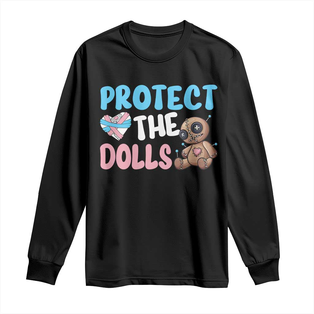 Protect The Dolls Long Sleeve Shirt Transgender Trans Pride TS10 Black Print Your Wear