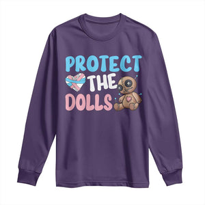Protect The Dolls Long Sleeve Shirt Transgender Trans Pride TS10 Purple Print Your Wear