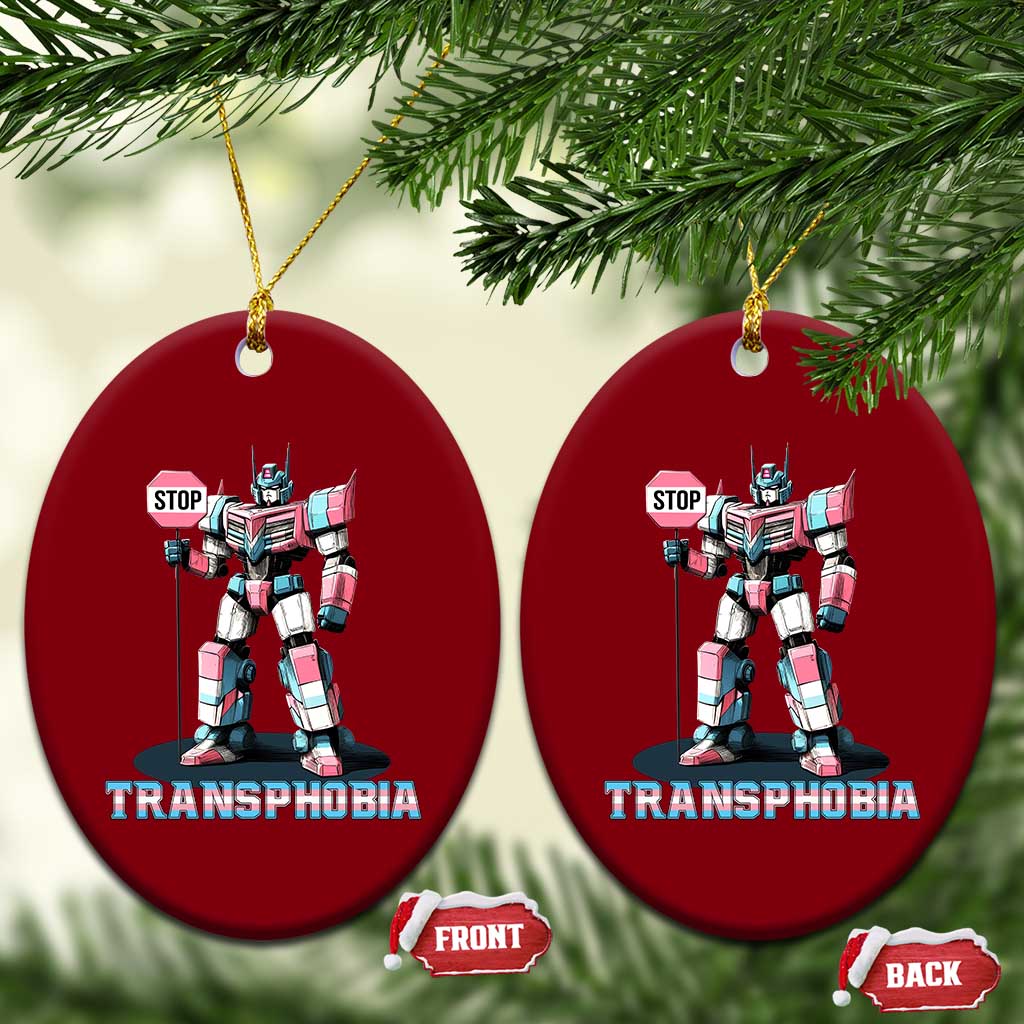 LGBTQ Trans Ceramic Ornament Stop Transphobia Trans Rights Social Justice TS10 Print Your Wear