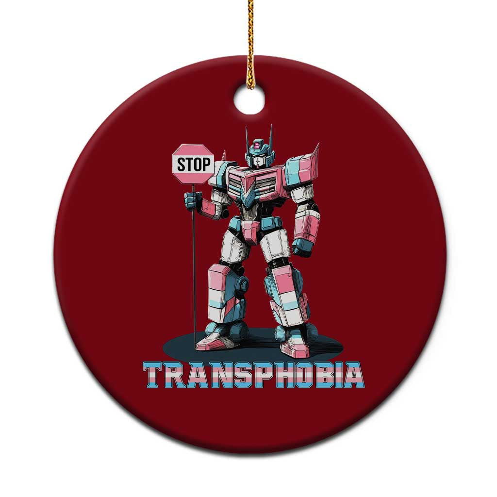 LGBTQ Trans Ceramic Ornament Stop Transphobia Trans Rights Social Justice TS10 1pc Red Print Your Wear