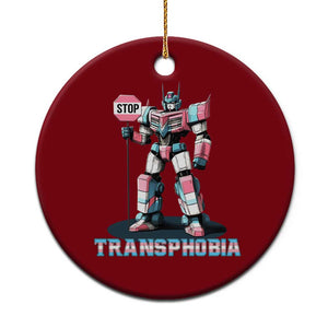 LGBTQ Trans Ceramic Ornament Stop Transphobia Trans Rights Social Justice TS10 1pc Red Print Your Wear