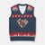 Lesbian Pride V-Neck Knit Sweater Vest Vintage Kissing Cards Sapphic Art TS10 Navy Red Print Your Wear
