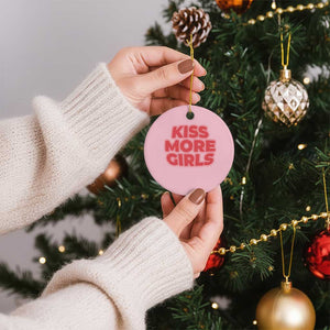 Lesbian Ceramic Ornament Kiss More Girls Funny Pride Month TS10 1pc Light Pink Print Your Wear