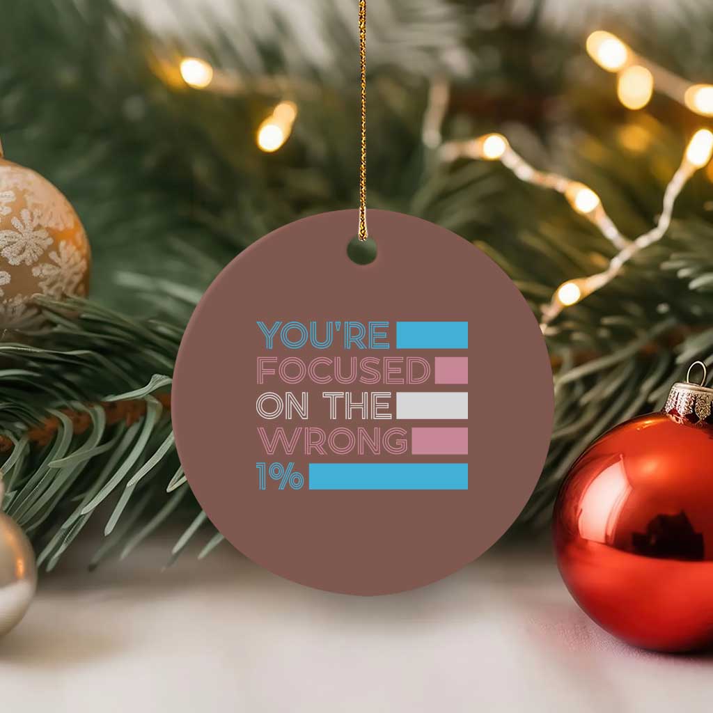 Trans Rights Ceramic Ornament Transgender LGBTQ Queer Pride Ally Social Justice TS10 1pc Mocha Print Your Wear