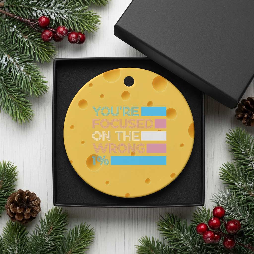 Trans Rights Ceramic Ornament Transgender LGBTQ Queer Pride Ally Social Justice TS10 1pc Yellow Cheese Print Your Wear