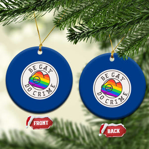 Be Gay Do Crime Rainbow Chameleon LGBTQ Pride Flag Ceramic Ornament TS10 1pc Blue Print Your Wear