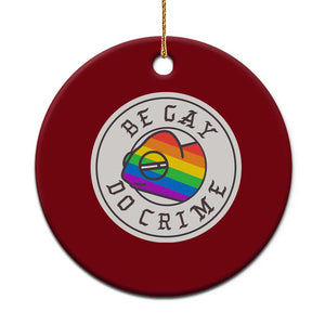 Be Gay Do Crime Rainbow Chameleon LGBTQ Pride Flag Ceramic Ornament TS10 1pc Red Print Your Wear