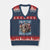 Funny LGBT Trans Pride V-Neck Knit Sweater Vest I Reject My Mortal Flesh Transgender Racoon Bootleg TS10 Navy Red Print Your Wear