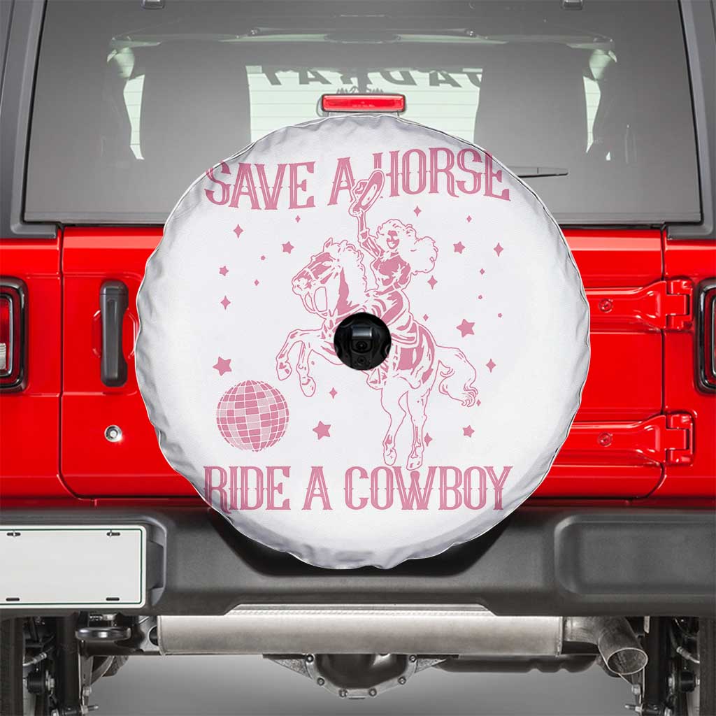 Save a Horse Ride A Cowboy Spare Tire Cover Funny Cowgirl Western Style TS10 White Print Your Wear