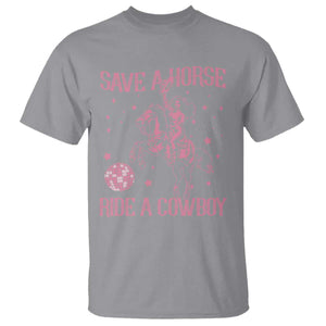 Save a Horse Ride A Cowboy T Shirt Funny Cowgirl Western Style TS10 Sport Gray Print Your Wear