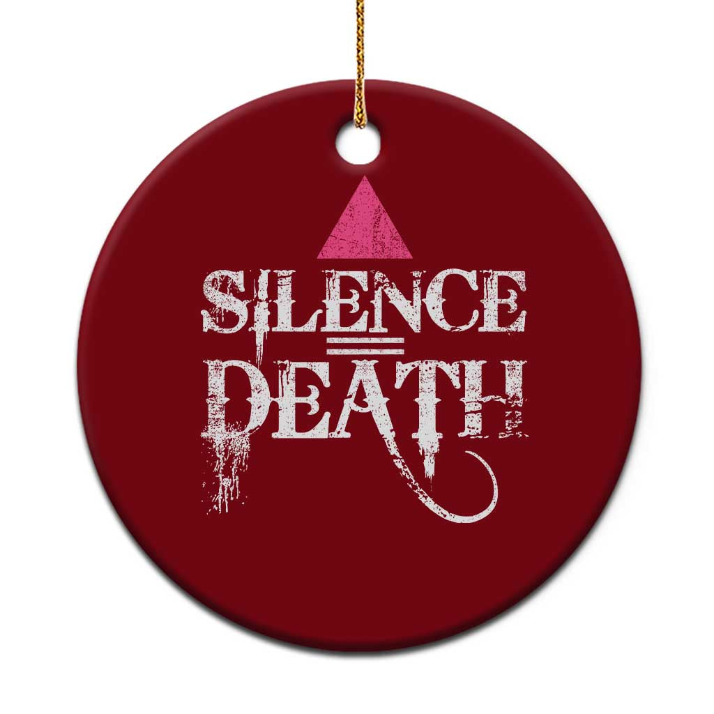 Silence Death Ceramic Ornament LGBTQ Pride Month TS10 1pc Red Print Your Wear