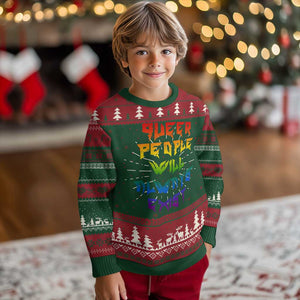 Queer Pride Knit Sweatshirt Queer People Will Always Exist LGBTQIA Gay Ally TS10 Christmas Print Your Wear