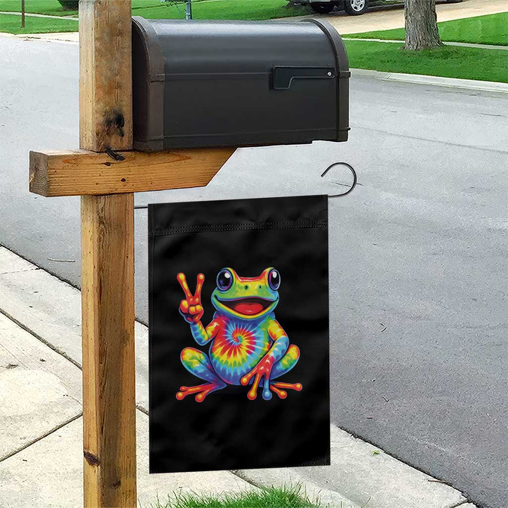 Tie-Dye Frog Peace Sign Hippie Garden Flag Toad Trends Effect Printing TS10 Print Your Wear