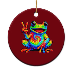 Tie-Dye Frog Peace Sign Hippie Ceramic Ornament Toad Trends Effect Printing TS10 1pc Red Print Your Wear